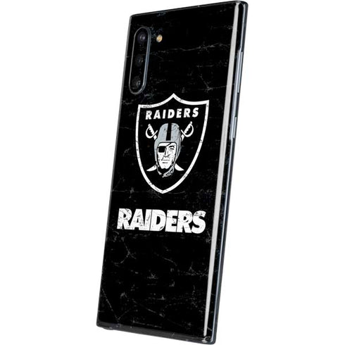 NFL Las Vegas Raiders Distressed Galaxy Note 10 Skin